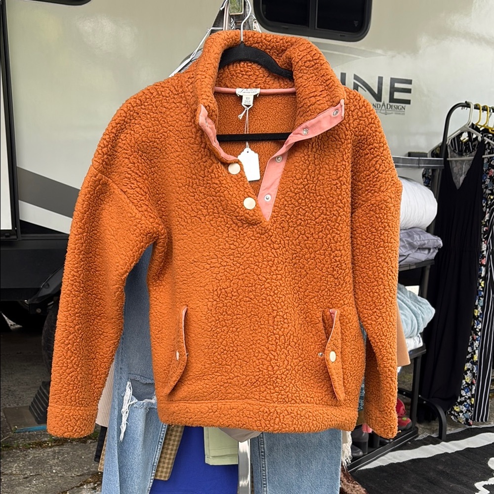 J. Crew vintage 
Cozy Orange Fleece Sweater